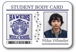 Stranger Things Student Body ID Card Mike Wheeler HALLOWEEN Costume Accessory